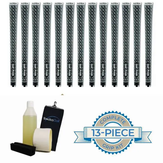 Golf Pride Z-Grip Black/White Cord Greppkit - 13 grepp, klämma, vätska, tejp, handduk
