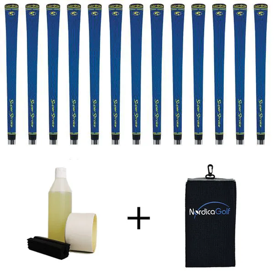 SuperStroke S-Tech Blue Greppkit - 13 grepp, klämma, vätska, tejp, handduk