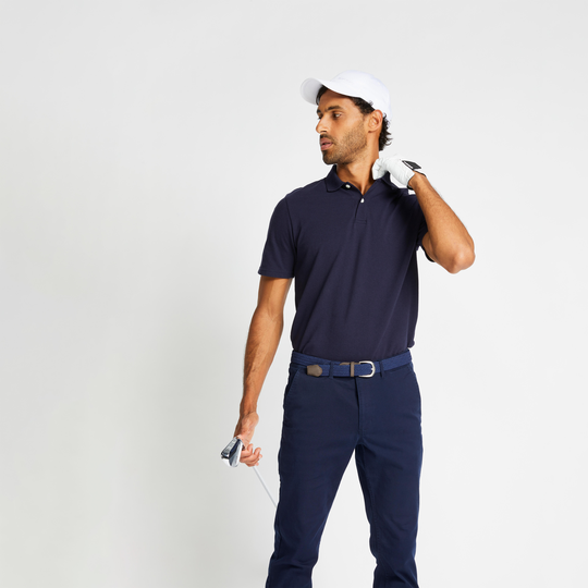 Pikétröja Golf Kort Ärm Mw500 Herr Svart