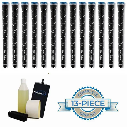 Golf Pride VDR Black Greppkit - 13 grepp, klämma, vätska, tejp, handduk