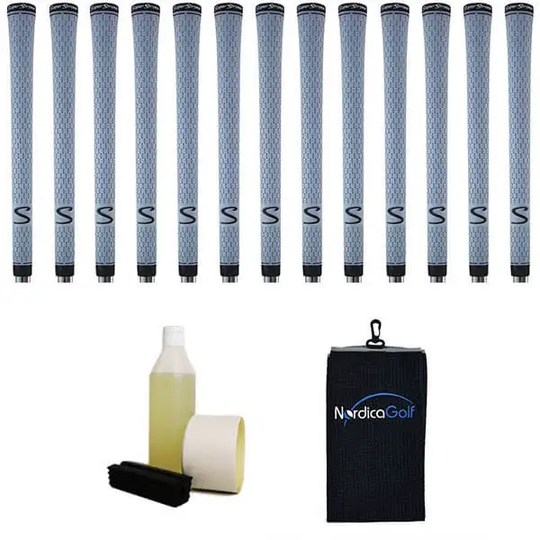 SuperStroke S-Tech Gray Greppkit - 13 grepp, klämma, vätska, tejp, handduk