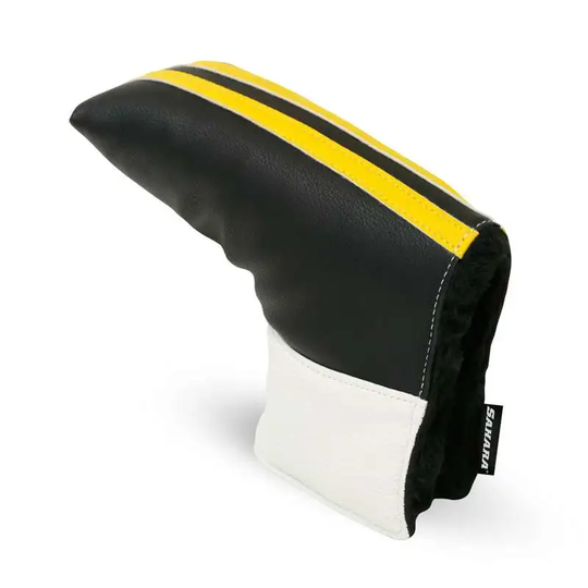Sahara Retro Putter Headcover Svart/Vit/Gul