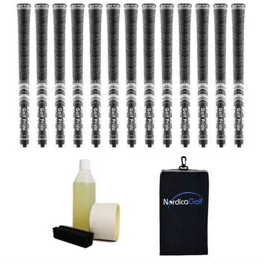Golf Pride New Decade MultiCompound MCC Midsize Black Greppkit - 13 grepp, klämma, vätska, tejp, handduk