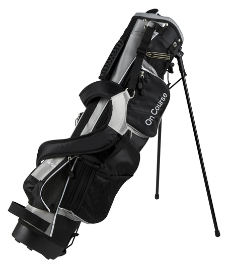 On Course Junior Standbag 6" Black/Silver