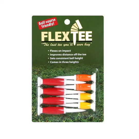 FlexTee Golfpeggar - FlexTee Flexible Fluorescent Golfpeggar Röd/Orange/Gul-8 Pack